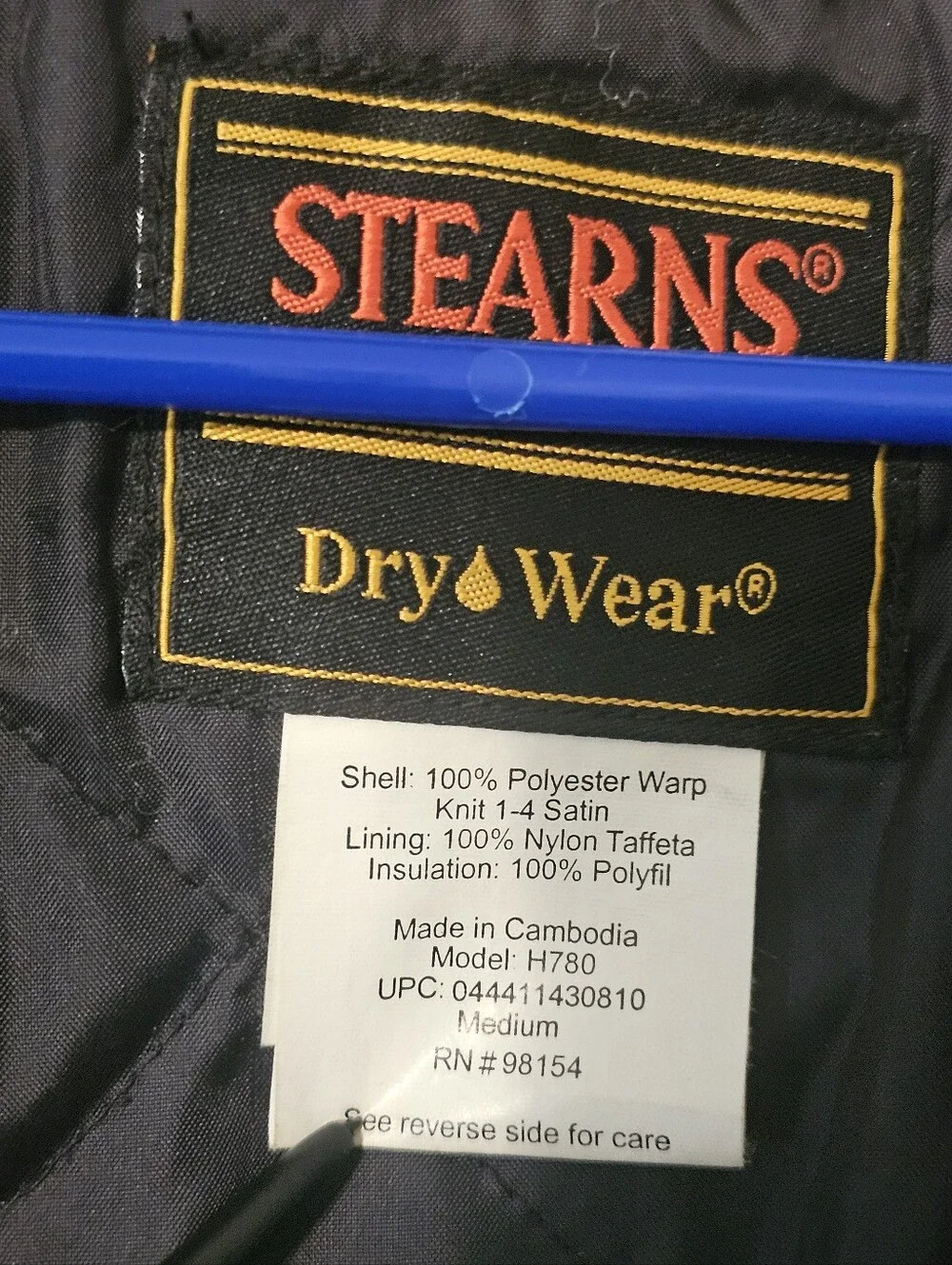 Vintage STEARNS Dry Wear Realtree Brown/Green Camo Snap Jacket Mens Size Medium